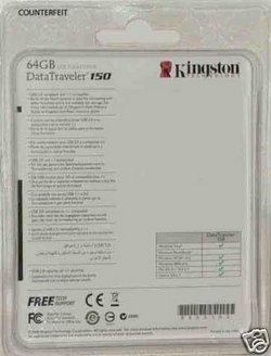Counterfeit Kingston DT150 64GB DataTravelerBack