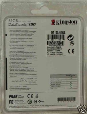Genuine Kingston DT150 64GB DataTravelerBack