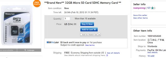 Brand New 32GB Micro SD Card SDHC Memory Card