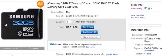 #Samsung 32GB 32G micro SD microSDHC SDHC TF Flash Memory Card Class10#$